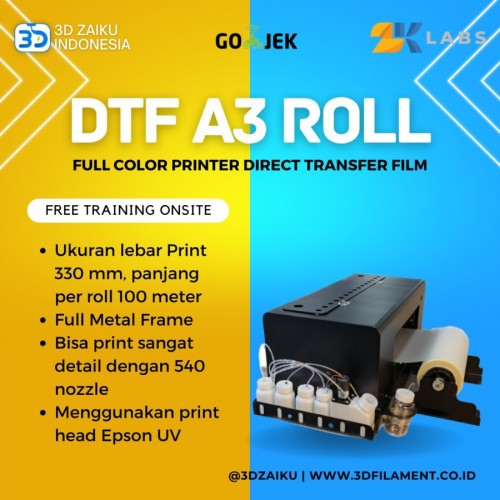 Zaiku DTF A3 Roll Full Color Printer Direct Transfer Film TShirt